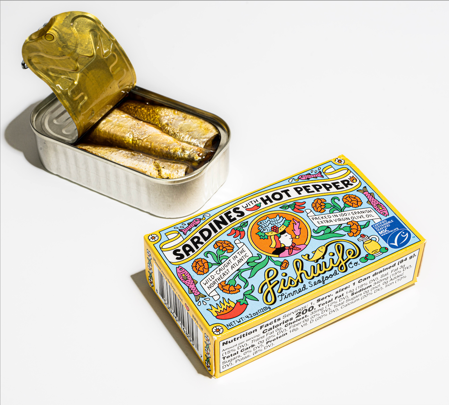 Alternative view of Sardines with Hot Pepper (12 Pack)   WHOLESALE